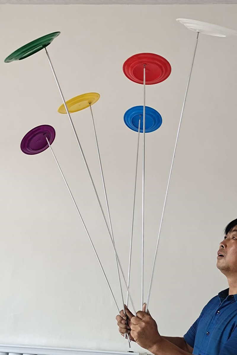 杂技魔术气功特技绝活道具转花碟塑料转碟轴承杂技用具