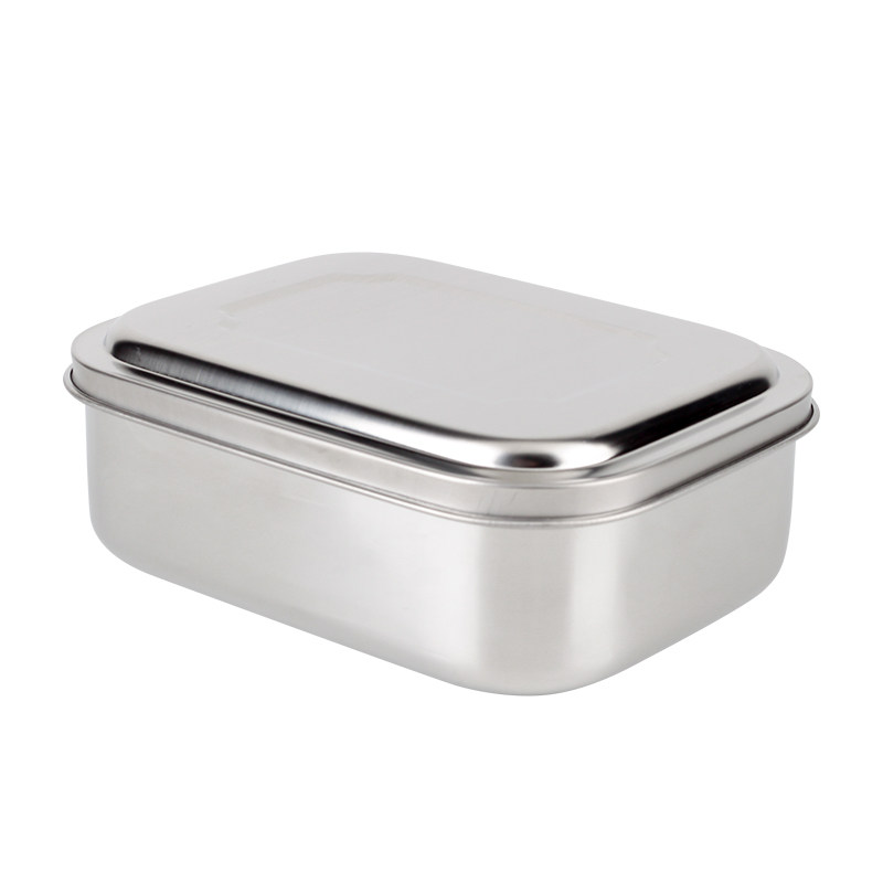 饭盒不锈钢长方形学生餐盒大容量食堂学校军训餐具饭盒