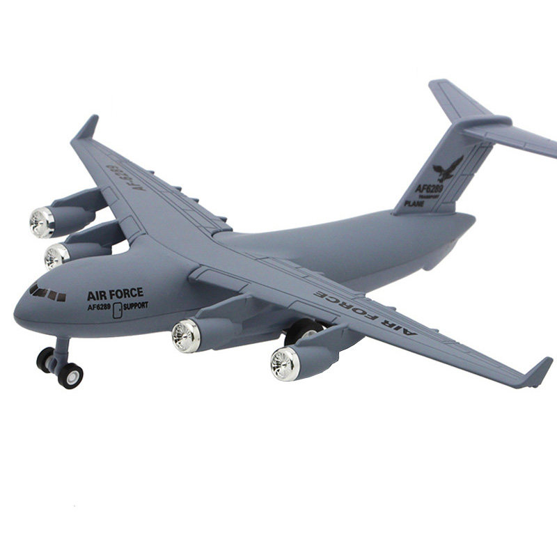 合金飞机模型美国c17大力士军事运输机仿真声光飞机模型