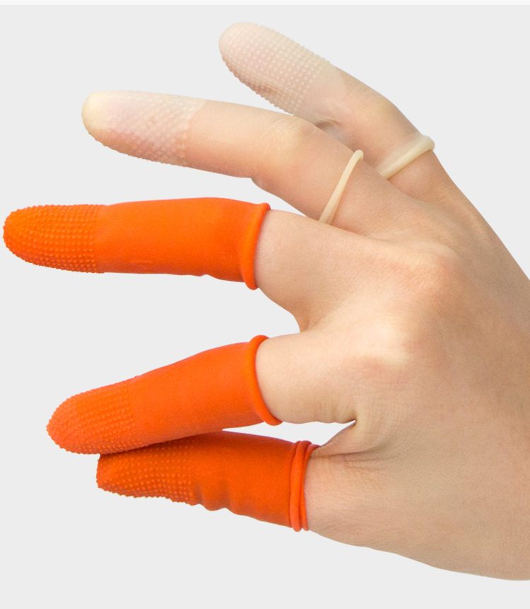 橡胶防滑手指套加厚点钞纹绣翻书劳保工业用半截耐磨防水防护指套