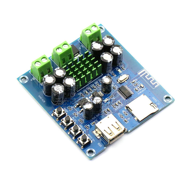 蓝牙功放集成模块tf播放tpa3116d2放大板双50w功放板