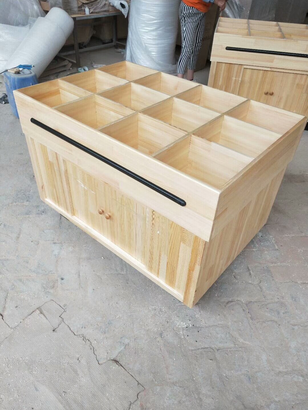 超市散货货柜木质干果糖果食品货架木制米粮商用展示柜