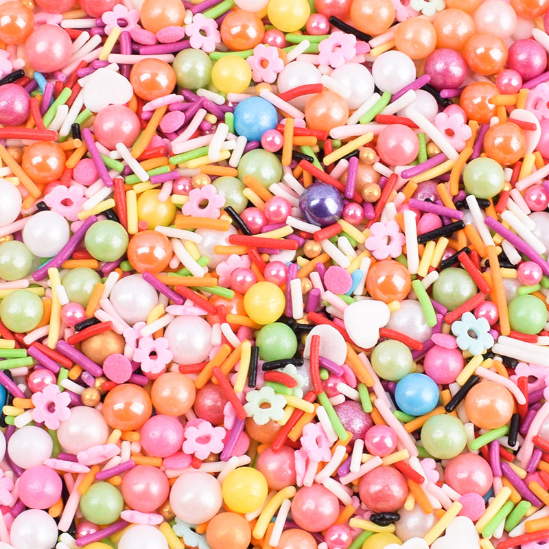 烘焙可食用生日蛋糕装饰彩针糖珠翻糖彩色糖针甜甜圈摆件珍珠点缀