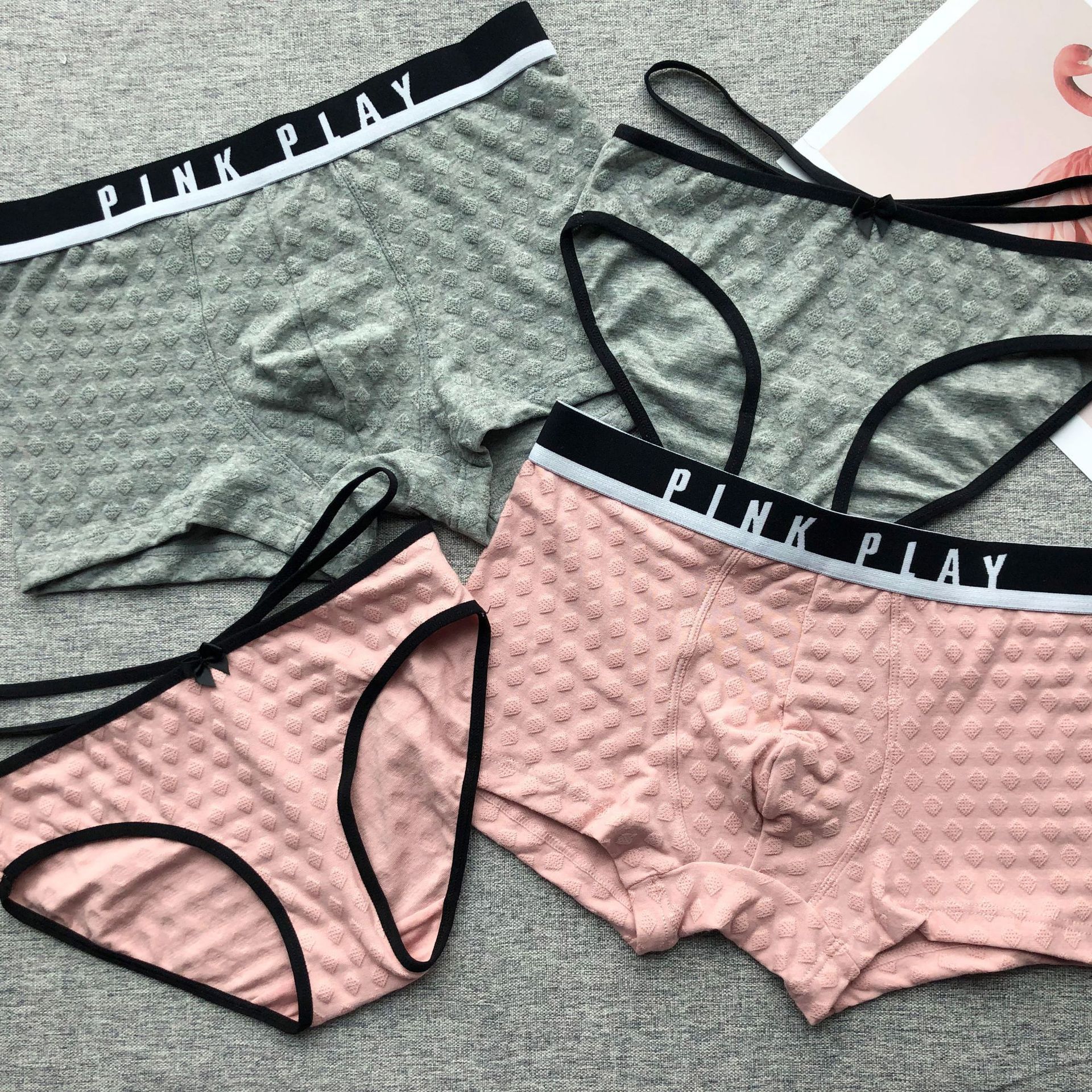 情侣内裤女子三角性感裤衩男女女士纯棉男性平角裤