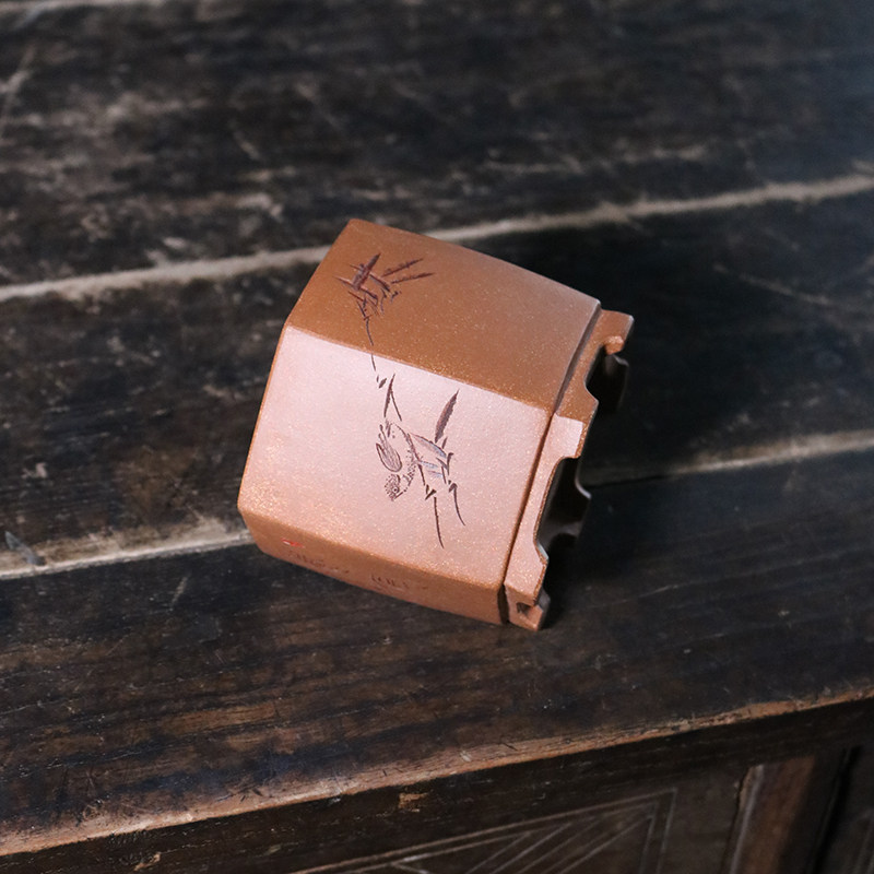 花盆玲珑宜兴紫砂多肉菖蒲月季名家苏兵手工刻绘花盆