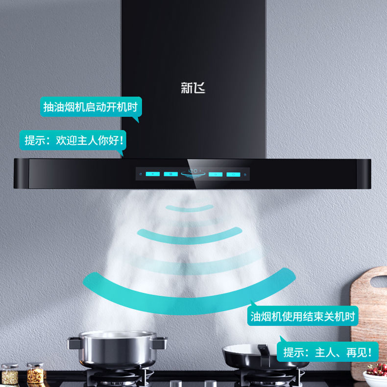 新飞油烟机家用农村出租房大吸力抽油烟机厨房自动清洗吸油烟机