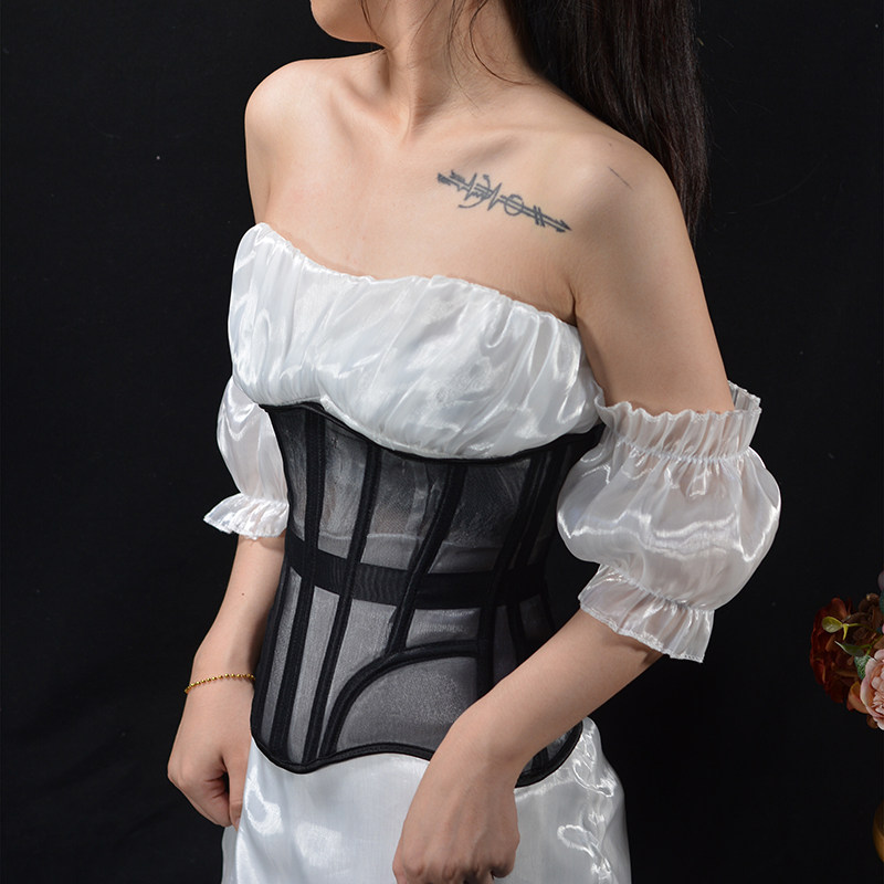 百搭婚纱塑身腰封紧身腰夹网纱束腰宫廷欧美塑身腰封