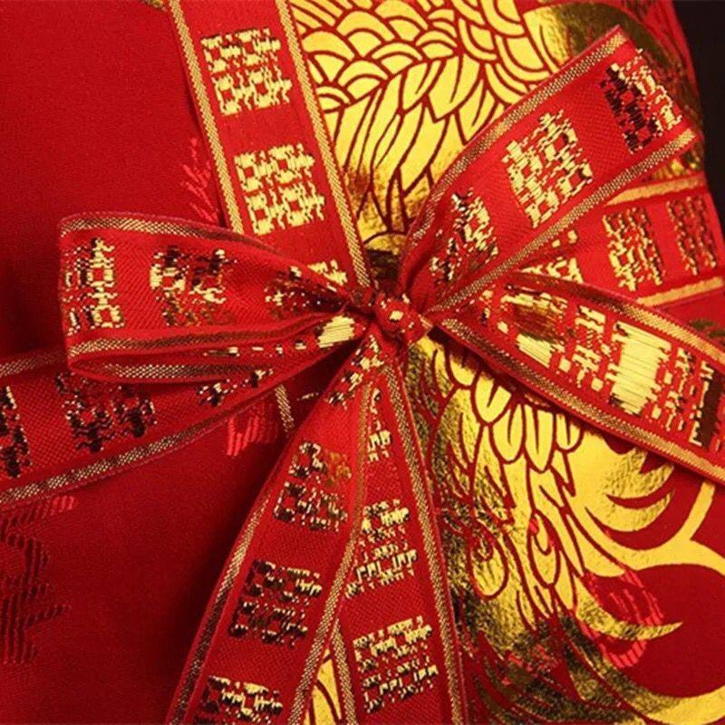 喜字绸带婚庆丝带结婚红布布带捆绑被子新娘创意礼盒