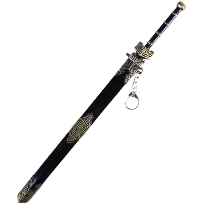 中国古剑兵器秦始皇汉如意越王王剑带鞘古代摆件