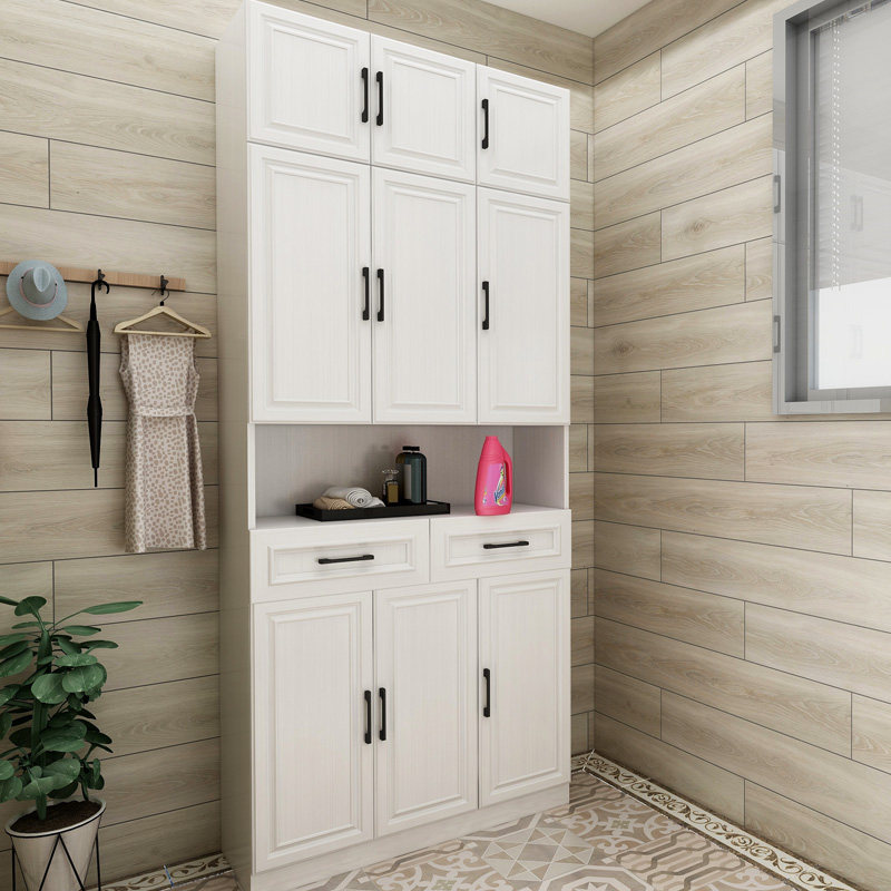 定制铝合金阳台鞋柜防水防晒洗衣储物大容量阳台置物架落地储物柜