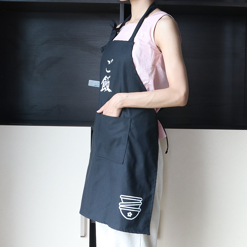 ins可爱简约成人背心时尚韩版棉麻花艺茶店围裙