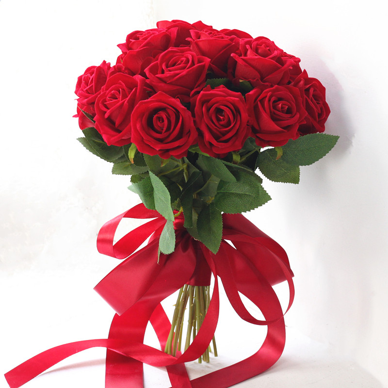 中式龙凤褂秀新娘结婚大红红色手捧花诗婚礼新娘手捧花