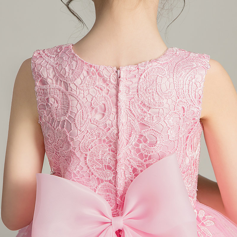 儿童粉色公主蓬蓬亮片女童连衣裙白纱裙子幼儿舞蹈连衣裙