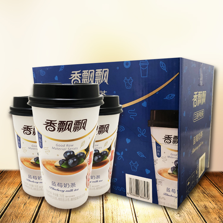 香飘飘好料高级30杯红豆蓝莓芒果薏仁芝士燕麦杯装奶茶