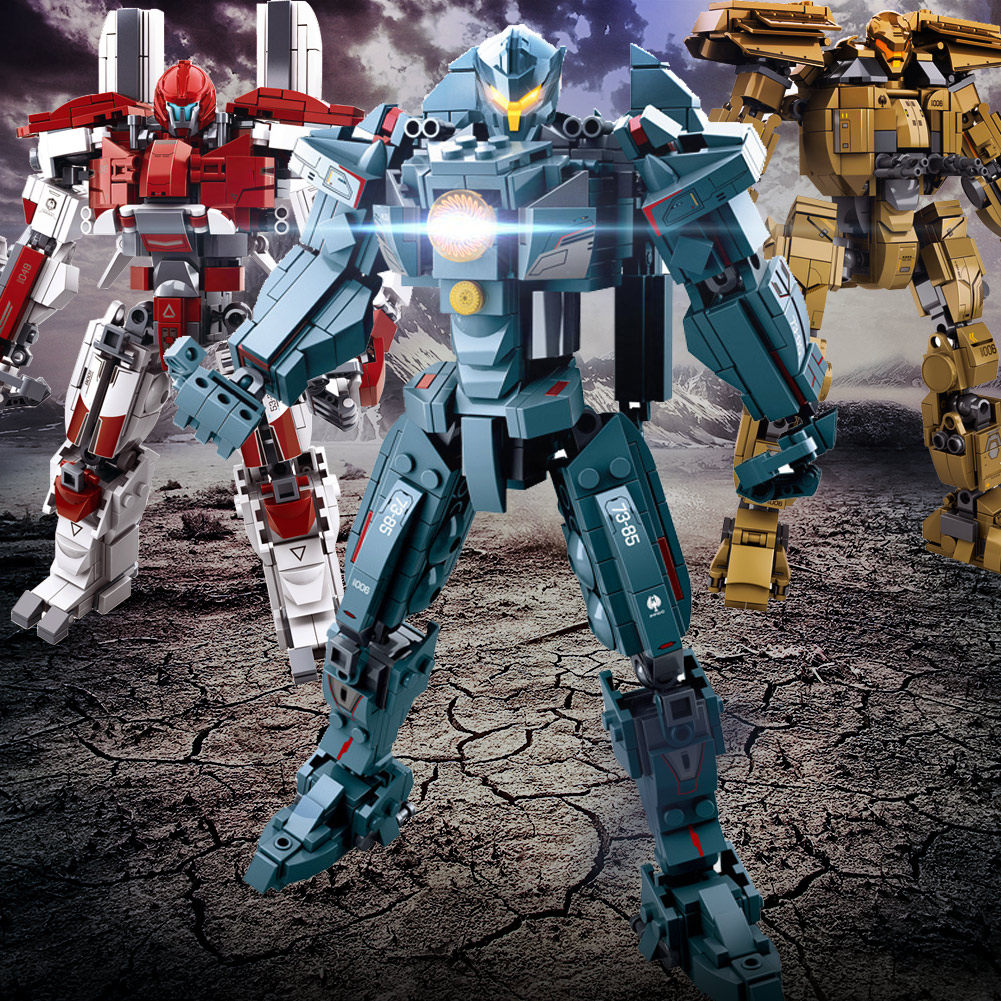 小鲁班正版太平洋机器人拼装积木机甲模型玩具男孩建构