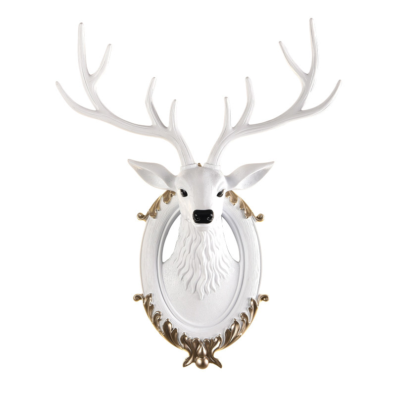 鹿头灯壁灯现代简约个性创意客厅电视背景墙灯走廊过道招财鹿角灯