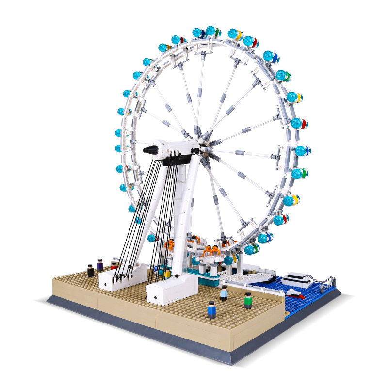 乐高英国建筑伦敦摩天轮模型积木拼装成年立体塑料积木