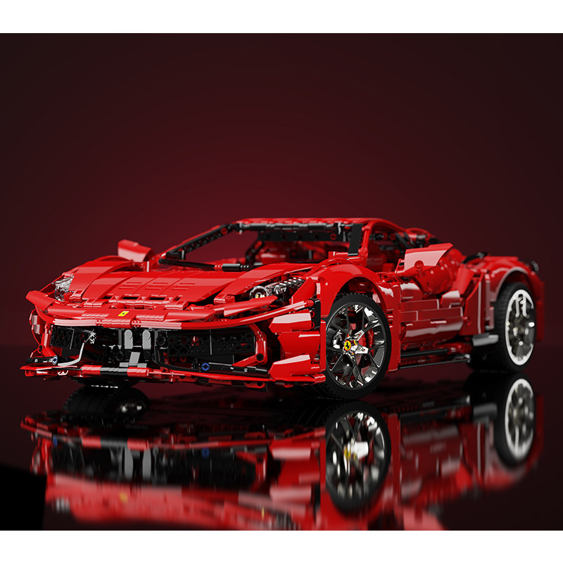 乐高moc法拉利458拼装积木成年立体模型成人高难度跑车赛车玩具