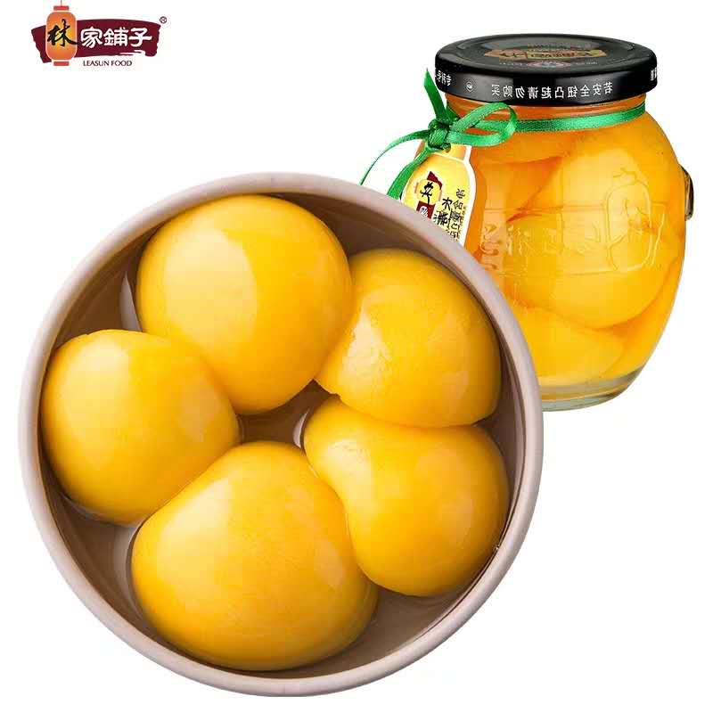 林家铺子糖水黄桃罐头360克6瓶水果罐头玻璃瓶整箱水果罐头
