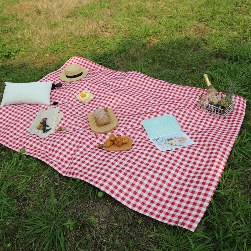 野餐便携郊游露营春游户外pvc防水防潮垫红色餐垫