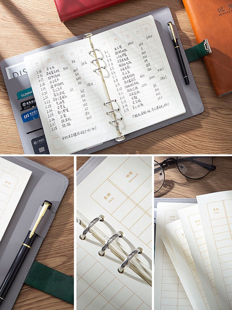 笔记本每日生意明细账手账活页密做本家庭账本记账账本