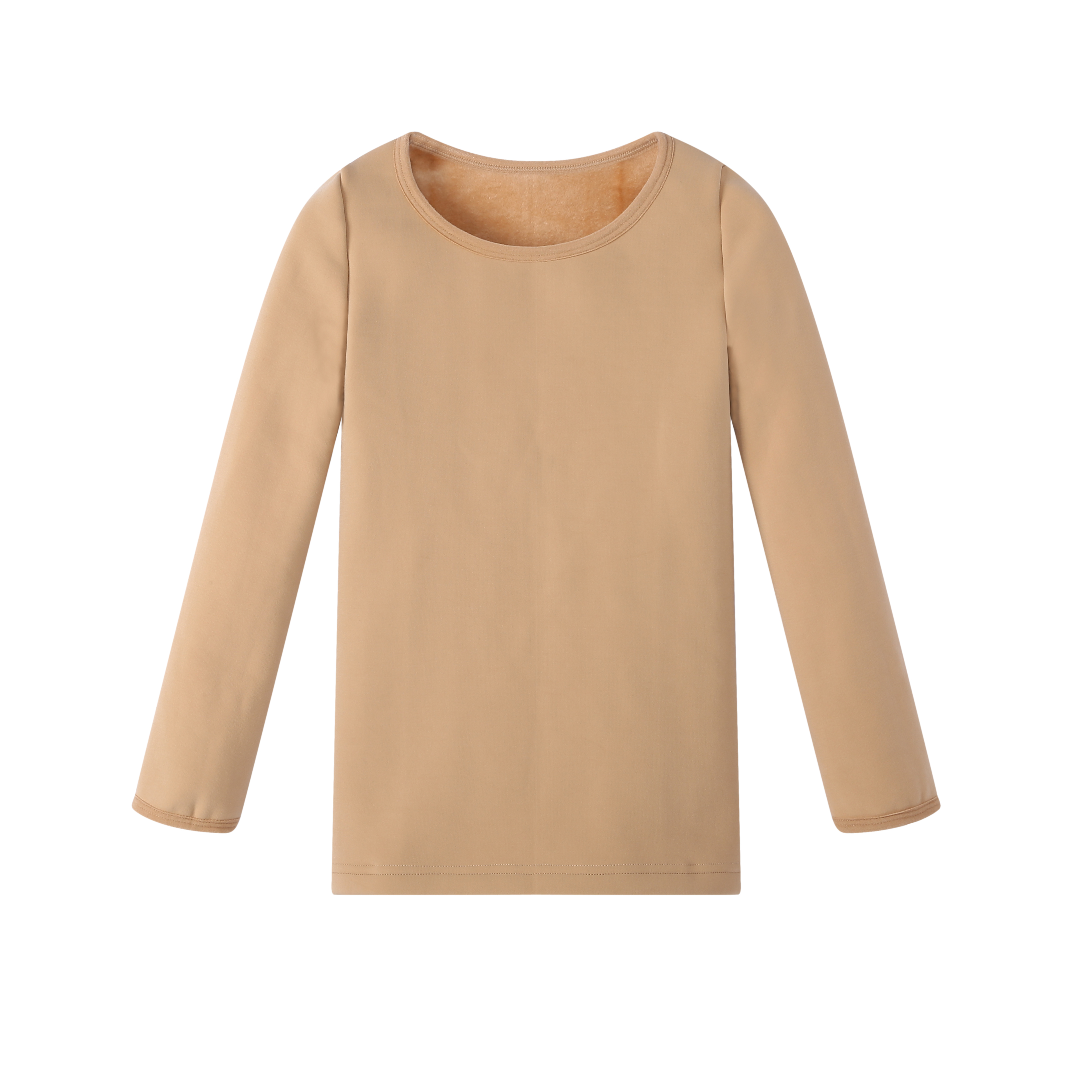 儿童肉色打底衣加绒加厚秋冬男女童肤色打底衫舞蹈演出服保暖套装