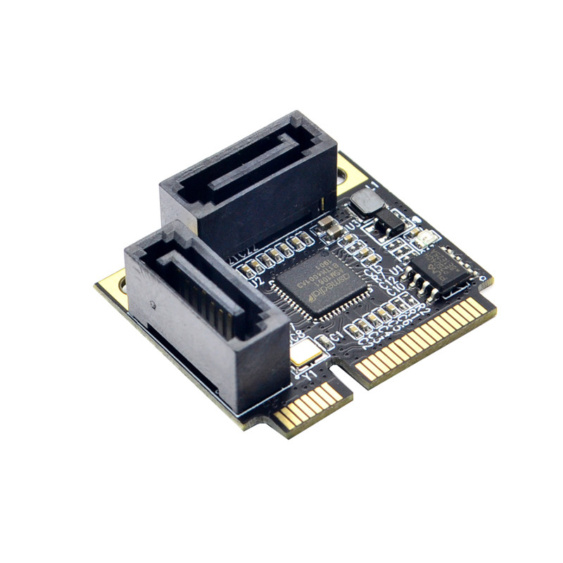 0扩展卡mini pci e转sata3卡硬盘接口扩展卡ssd - 痕风的起点