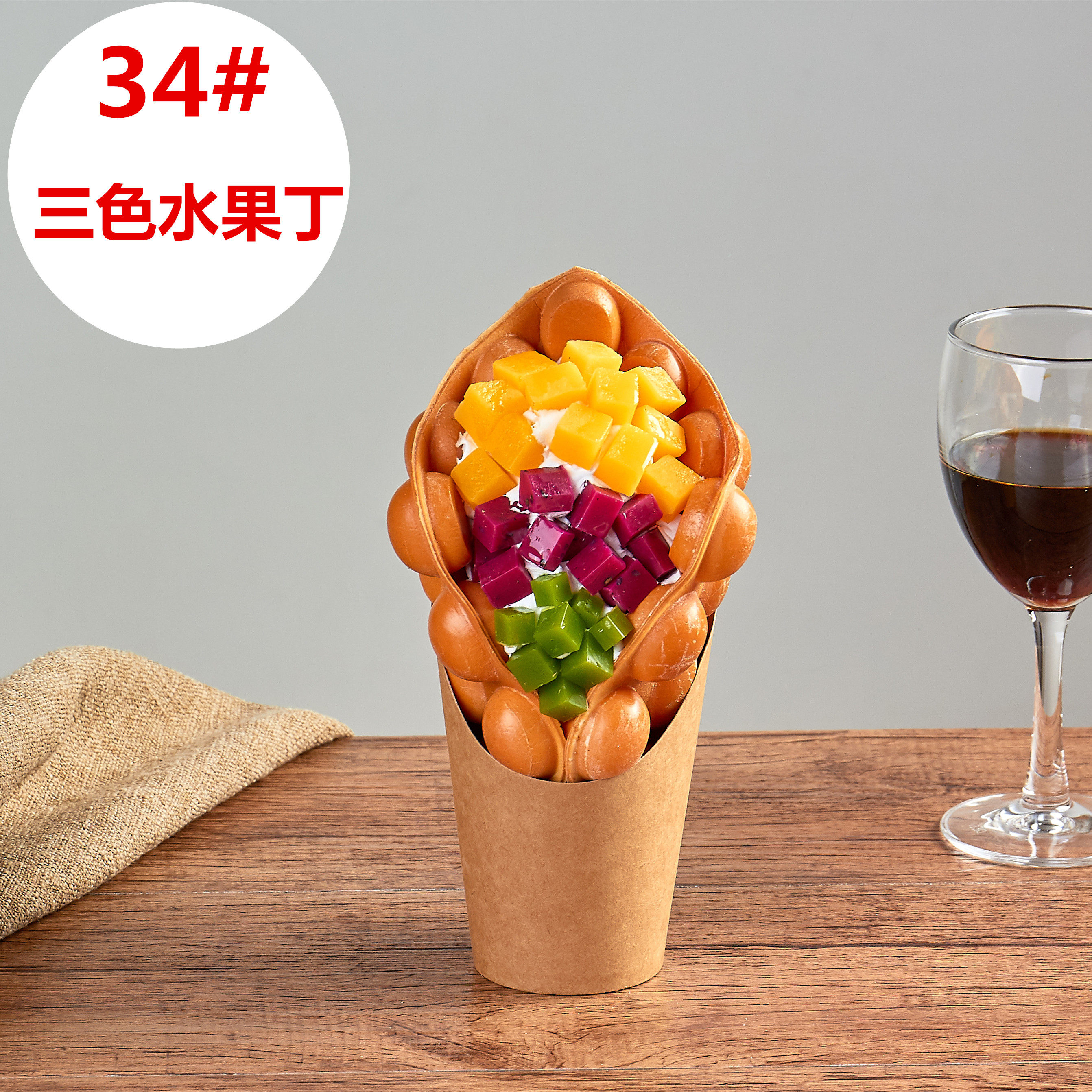 仿真食品模型仿真鸡蛋仔模型港式假冰淇淋滋蛋仔鸡蛋仔冰淇淋模型