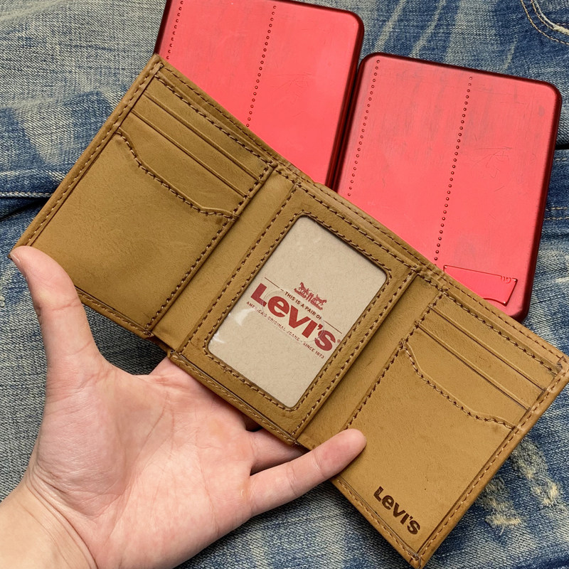 正品levis李维斯复古做旧钱包男士潮牌真皮皮夹钱包