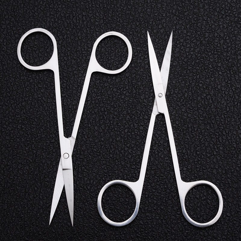 满9.9包邮眉毛长剪刀化妆修眉剪鼻毛剪假睫毛双眼皮剪多功能小剪