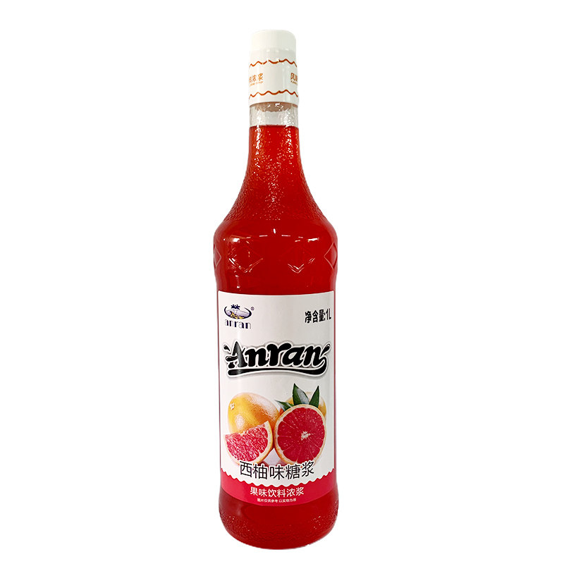 西柚安然调味糖浆1l鸡尾酒咖啡气泡原料风味浓缩果蔬汁
