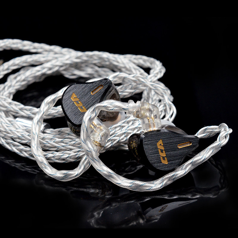 cca蓝银耳机镀银升级插口075双插针c12ca16线材