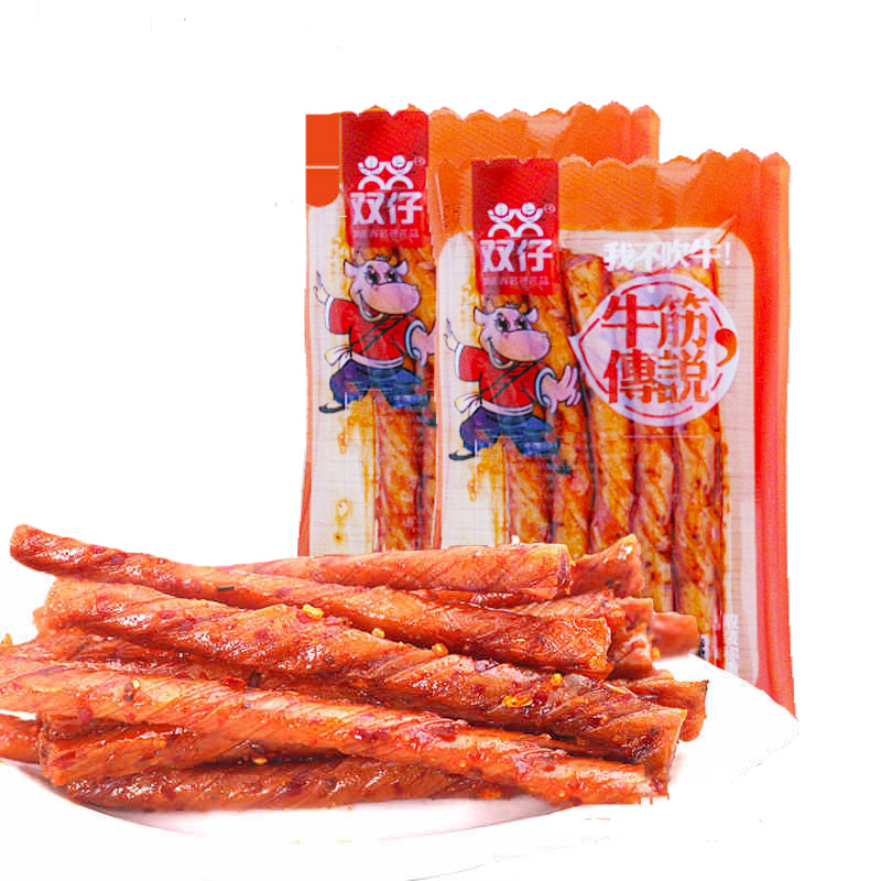双仔零食500g牛板小吃休闲怀旧牛筋辣片辣条面筋制品