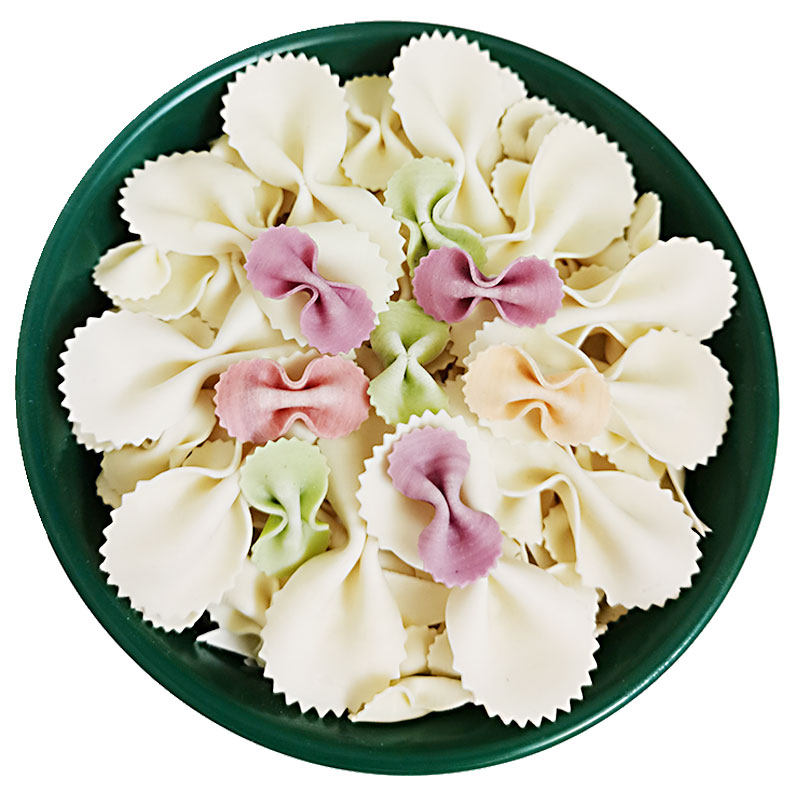 山东原味蝴蝶面面蔬菜五彩宝妈辅食面条果蔬面条