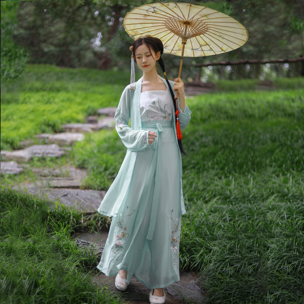 子南记《槿希》宋裤三件套刺绣褙子宋制原创正版汉服女日常夏秋装