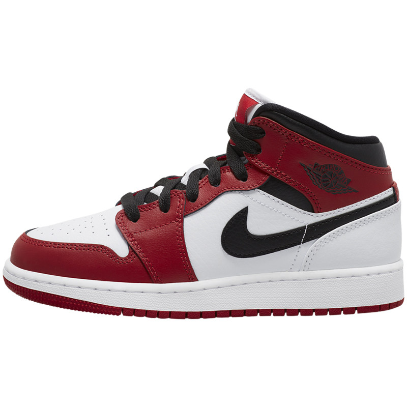 airjordanmidaj1小芝芝加哥新款白红中帮男女鞋篮球鞋