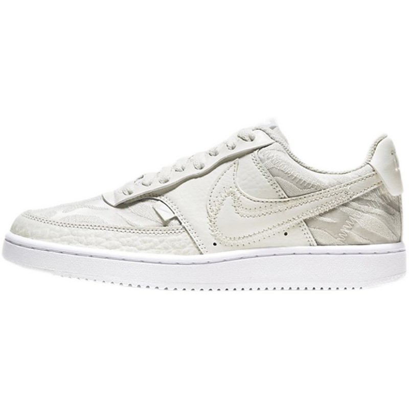 nike耐克courtvision双钩米白虎纹简版空军一号小白鞋ci7599100板鞋