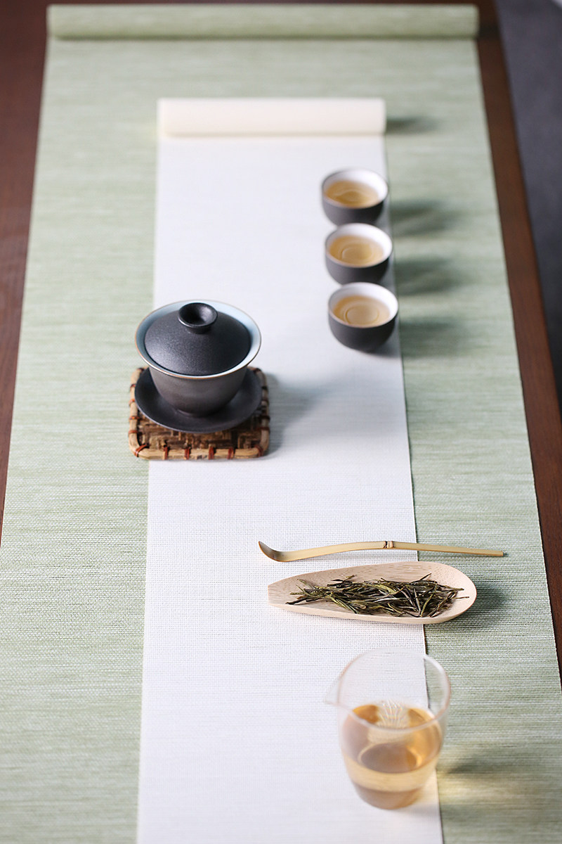 防水纸编茶席竹席茶桌桌布桌茶日式茶盘垫香茶道
