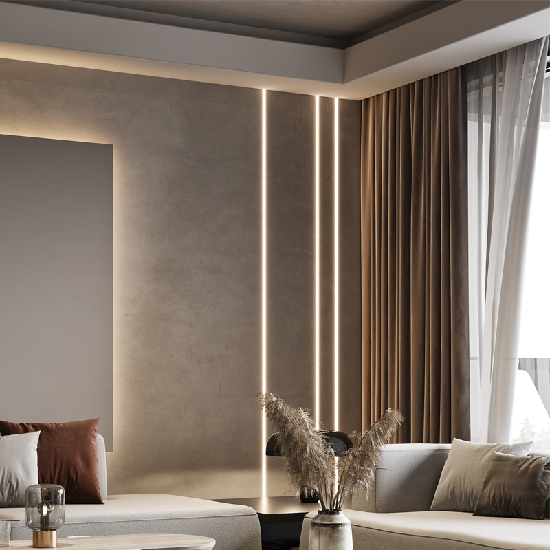 飞时代无边线形线条黑色隐藏边框灯条24vcobled灯带