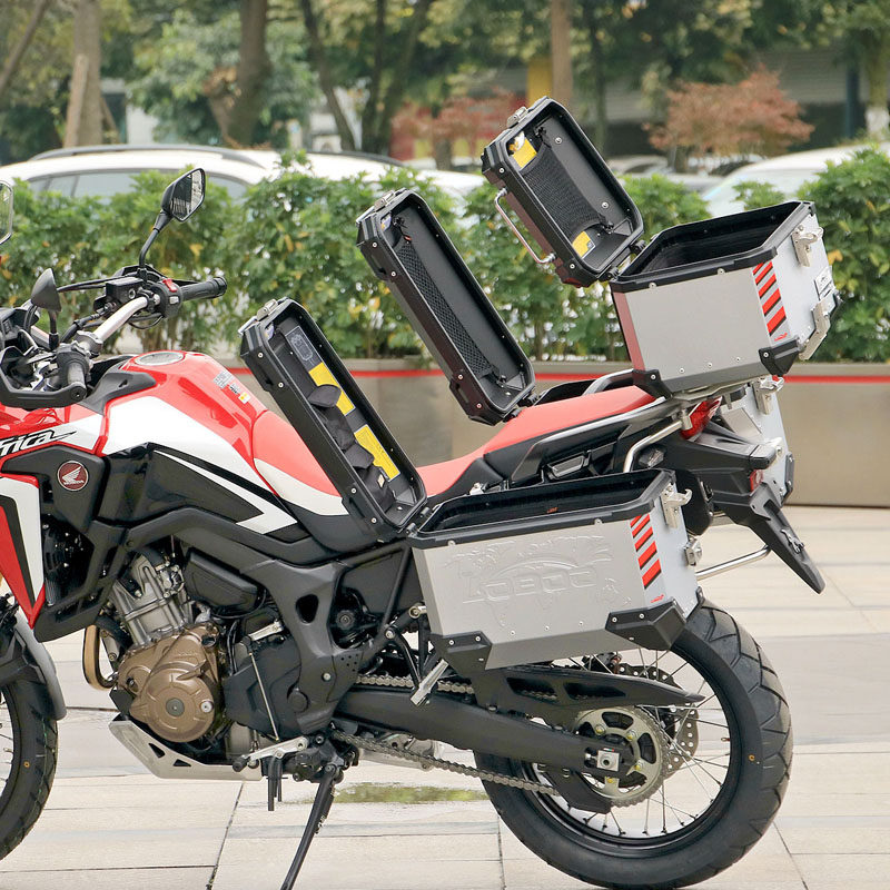 loboo萝卜三箱适用本田非洲双缸crf1000l铝合金尾箱摩托车尾箱