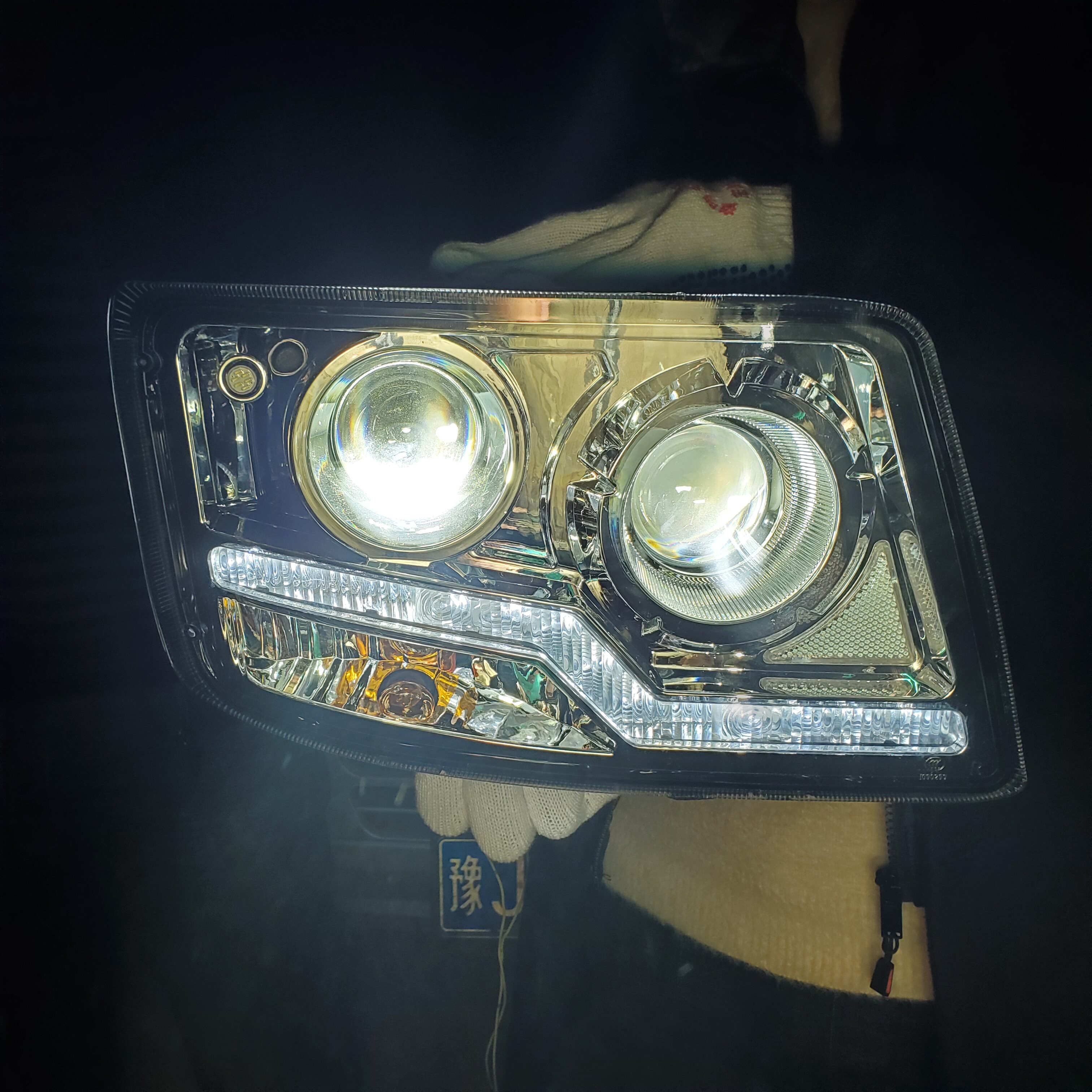 前大灯gtl大灯改装双光透镜led电子照灯总成大灯总成