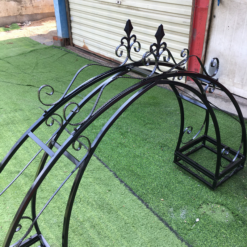 拱门铁艺花架门垛顶部别墅架子爬藤庭院门柱拱门