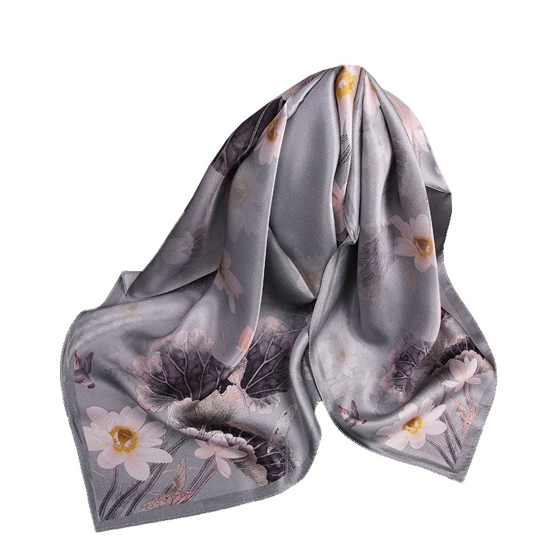 真丝方巾丝巾女大方巾70x70cm桑蚕丝围巾正方形韩国百搭中小领巾