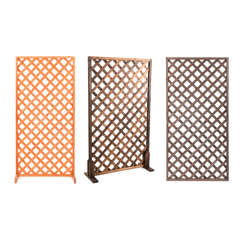 网格花架网片木栅栅栏阳台壁挂防腐木质隔断花架