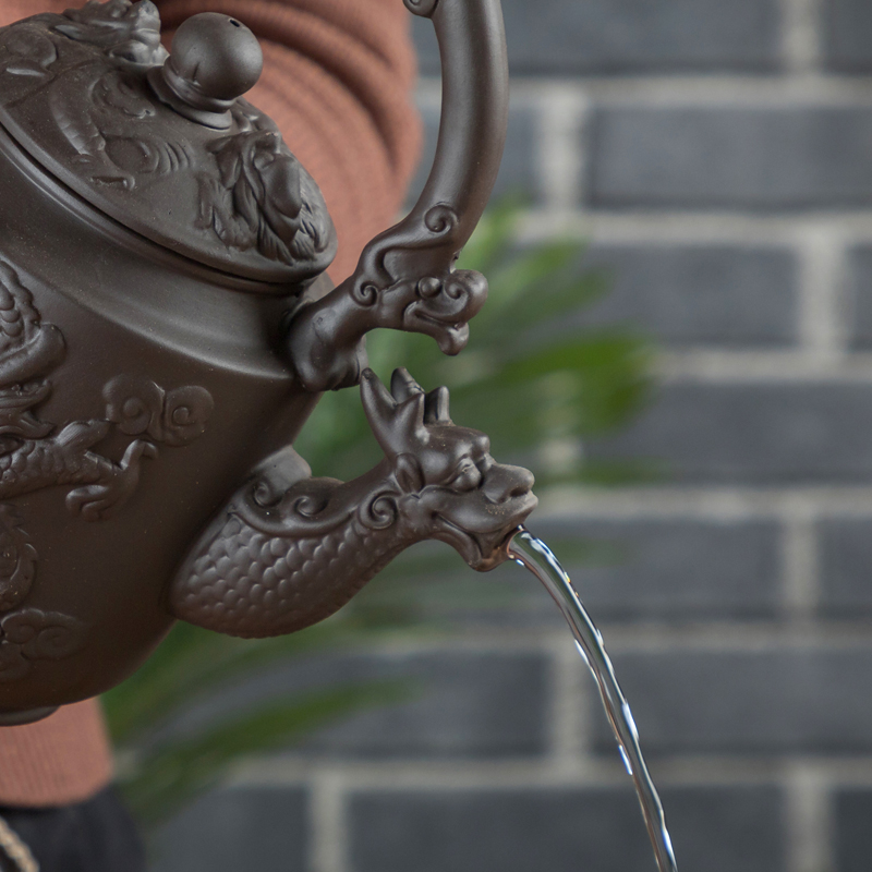 大号紫砂壶大容量家用茶壶超大茶具提梁大龙龙头茶壶