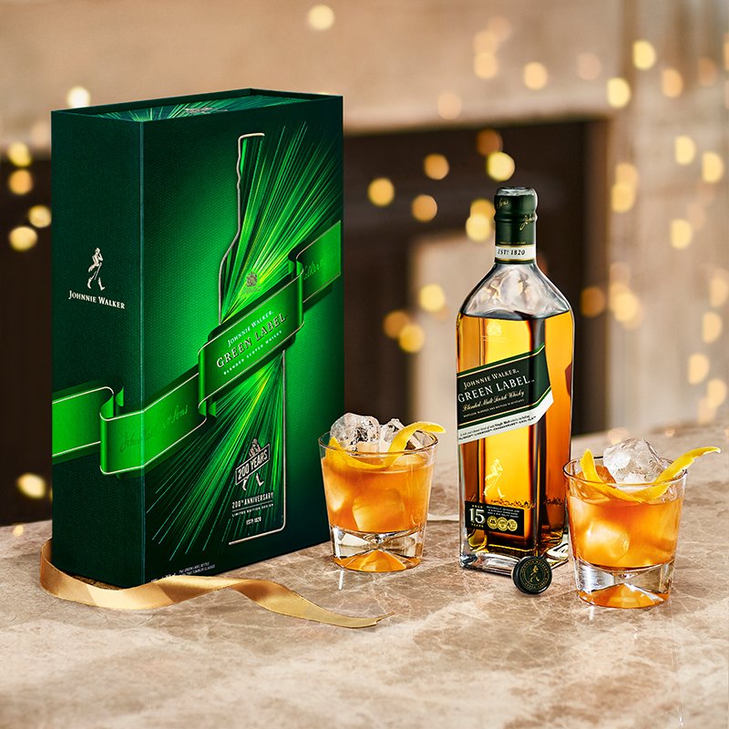 johnnie walker 尊尼获加绿牌绿方苏格兰威士忌750ml礼盒进口洋酒