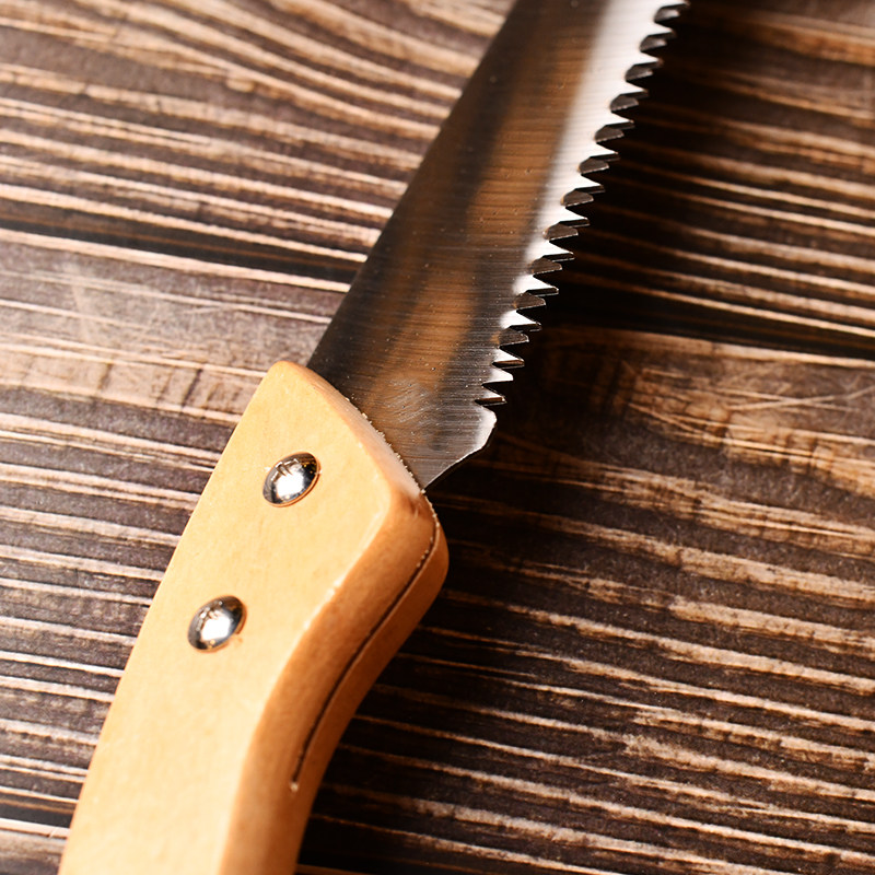 冰锯日式手工带柄酒吧调酒冰块锯子大齿冰冰手工锯