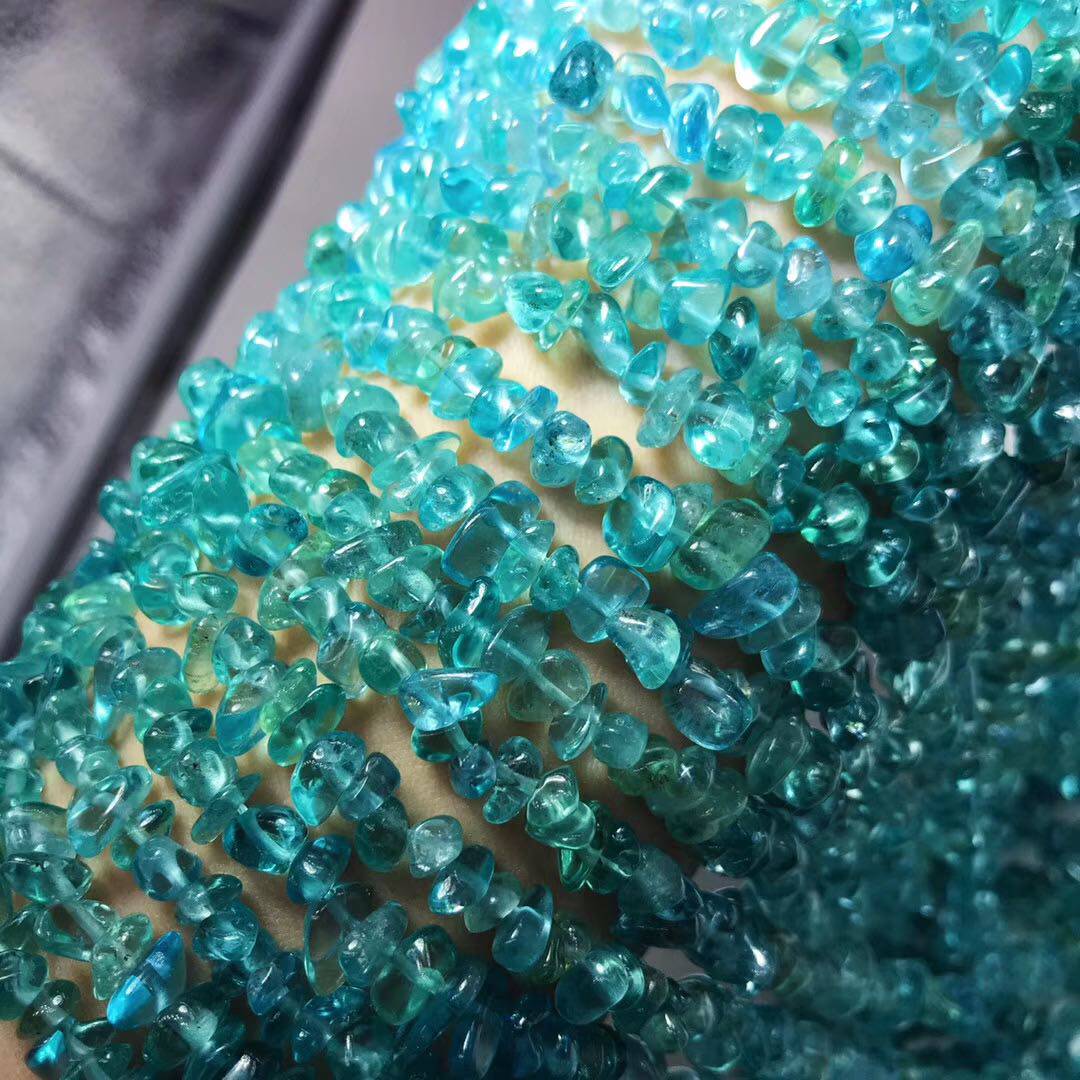 diy手工手工制制作天然蓝磷不规则散珠随型半成品链条