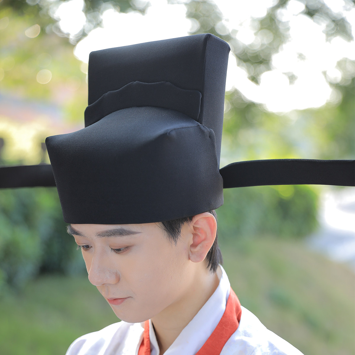 幞头孔府旧藏明制展脚乌衣巷汉服复原乌纱冠帽汉服定制