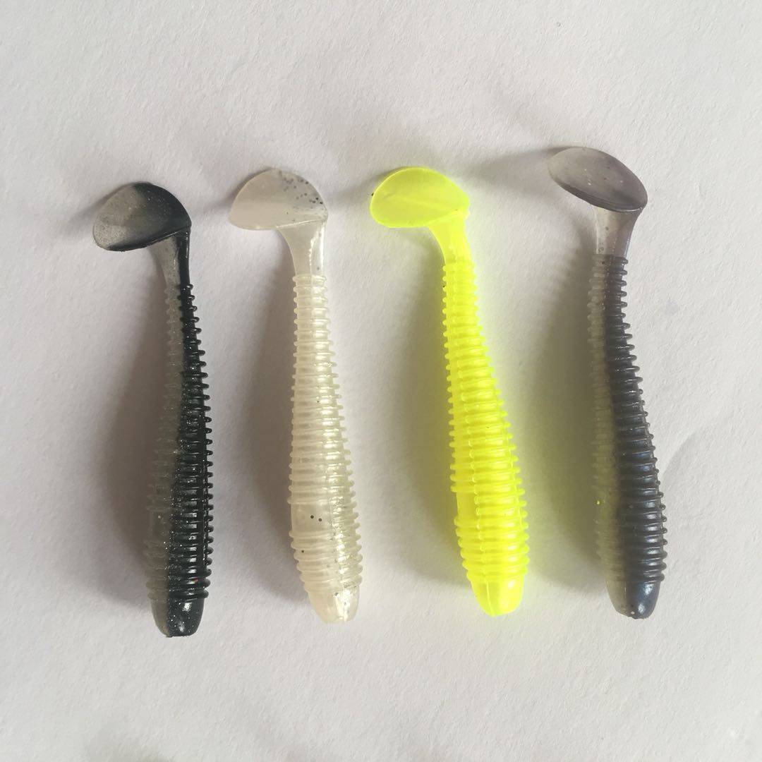 痴渔路螺纹爆款双色尾鱼铅头钩软饵假鱼饵